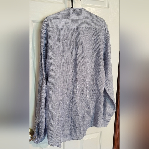 Zara Man 100% Linen Button Up Shirt Size Large - Picture 5 of 6